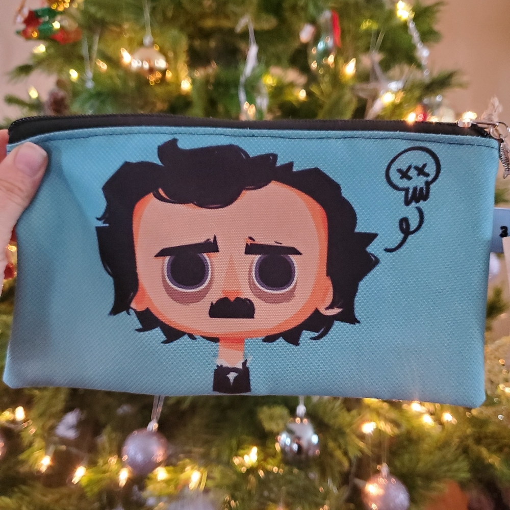 Pencil case with the character of Edgar Poe